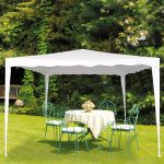 Gazebo da giardino smontabile 300x300x250 cm bianco Aktive