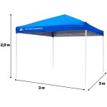 Gazebo Pieghevole 3x3m Pop up Impermeabile Anti UV Spiaggia Campeggio Blu | Decathlon