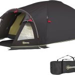 Outsunny Tenda da Campeggio a Tunnel 3000mm 2 Stanze 330x190x120 cm Nero | per 2 Persone, Tenda Campeggio Familiare 2 Posti, Porta a Rete, Finestre Laterali, Borsa di Trasporto : Amazon.it: Sport e tempo libero
