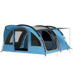Outsunny Tenda Tunnel da Campeggio Impermeabile per 4 Persone, Azzurro
