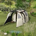 Outsunny Tenda da Campeggio 4 5 Persone con Copertura Oscurante, Impermeabile con Borsa di Trasporto, Kaki | Leroy Merlin
