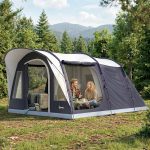 Outsunny Tenda Campeggio a Tunnel per 2 4 Persone Alta 213cm con 2 Stanze, Tenda da Campeggio Familiare Impermeabile 3000mm Veranda, Finestre, Tasche, Gancio, Borsa Trasporto per Trekking, Blu Navy | SHEIN ITALIA
