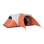 Tenda Da Campeggio 5 6 Posti Con Portico, Impermeabile 3000mm Con Borsa Di Trasporto, Arancione