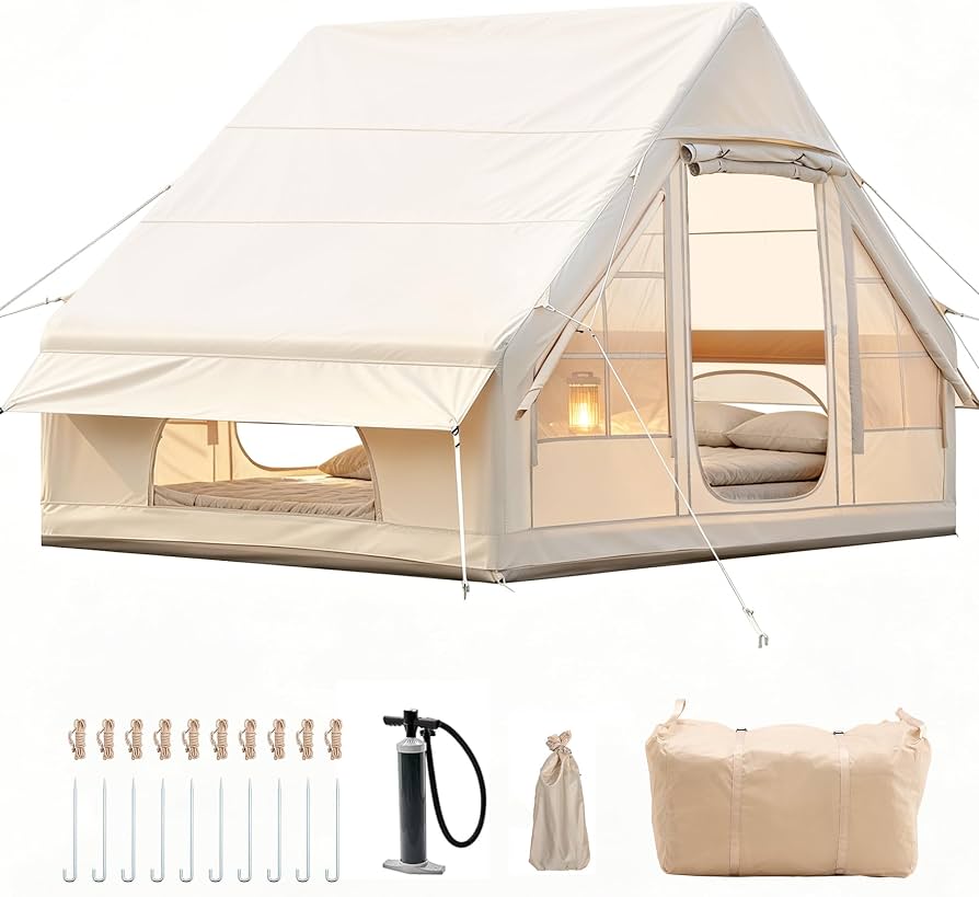 tenda-4-stagioni-841hnq-1.jpg Tenda Gonfiabile da Campeggio Gaonala, 4 Persone, 4 Stagioni, Impermeabile e Antivento, con Finestra e Porte in Rete, Campeggio & Escursioni : Amazon.it: Sport e tempo libero - immagine 1