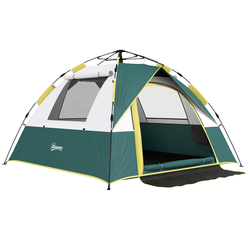 tenda-automatica-252gqx-1.jpg Outsunny Tenda da Campeggio Automatica per 2 Persone Verde | Aosom Italy - immagine 1