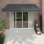 vidaXL Tenda Sole Automatica Retrattile Antracite 3,5x2,5 m