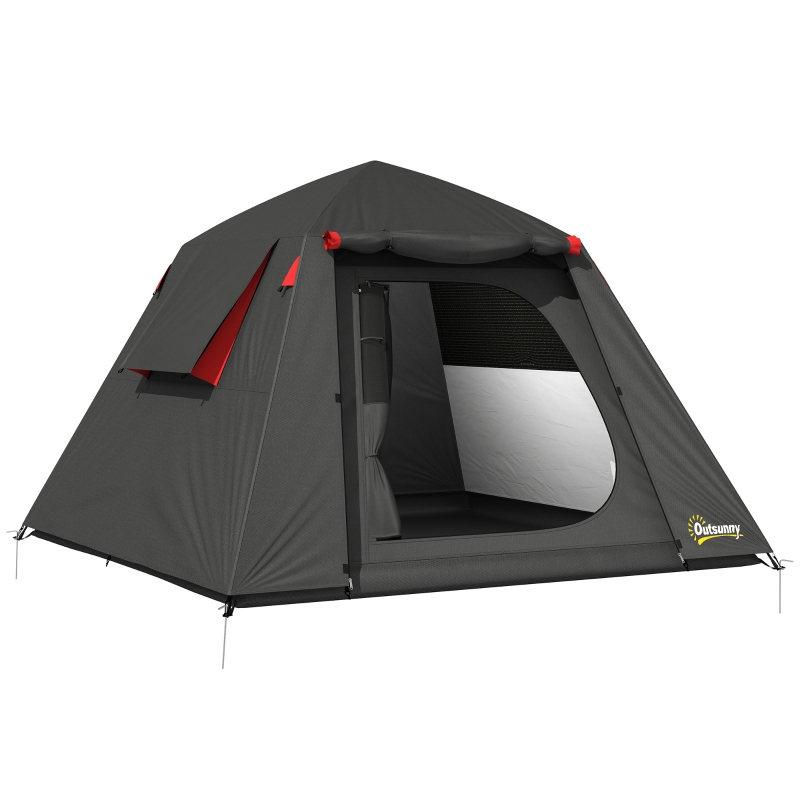 tenda-campeggio-2-posti-692fyn-1.jpg Outsunny Tenda da campeggio 2 persone 3000 mm impermeabile & antivento tenda a cupola con 2 porte 2 finestre a rete 2 finestre laterali borsa da trasporto | Aosom Italy - immagine 1