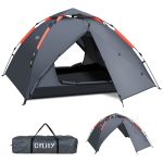 Cflity Tenda Pop Up Leggera 3 Persone, Tenda a Cupola Automatica a Tre Strati, Grande Tenda da Esterno Impermeabile per 4 Stagioni, Tenda Zaino con 2 Portico Estensibile : Amazon.it: Sport e tempo libero