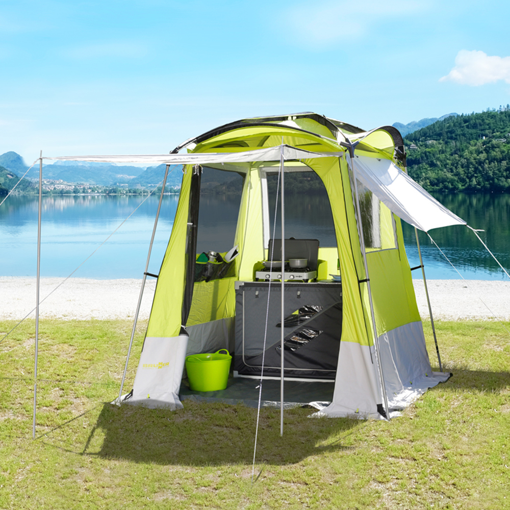 tenda-cucinotto-da-campeggio-402cft-1.jpg Tenda Cucina Cucinotto Chef Ii Outdoor 200x200cm Brunner | Grigio/Giallo | Ca - immagine 1