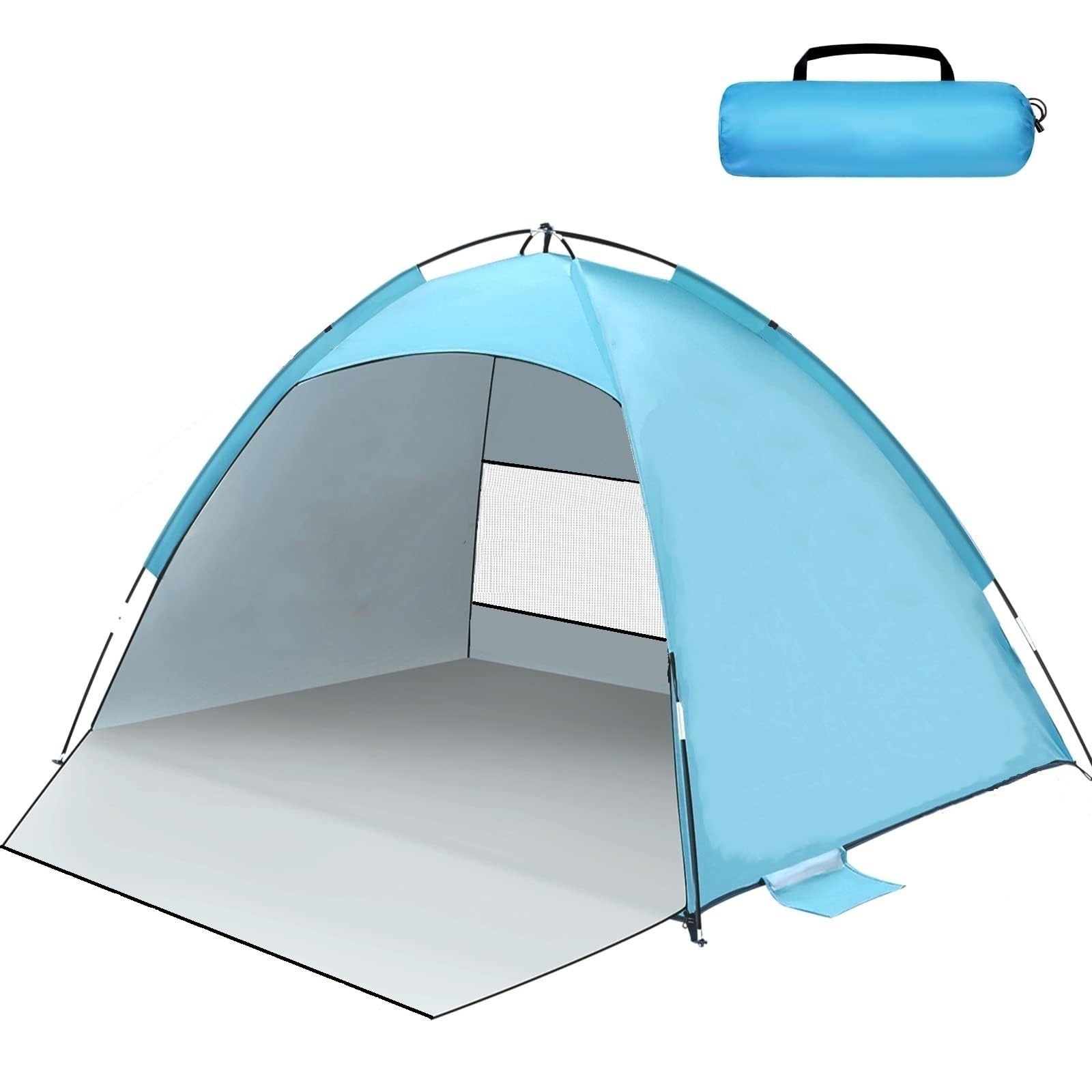 tenda-da-sole-spiaggia-717ayb-1.jpg Tenda da spiaggia per 2 3 persone con protezione UV UPF 50+, leggera, portatile, facile da installare, ombreggiante per eventi familiari, pesca, picnic : Amazon.it: Sport e tempo libero - immagine 1