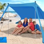 Tenda da sole da spiaggia Pop Up Shade riparo solare portatile Facile da montare per il campeggio della famiglia di pesca ,200 x 160 x 150 cm