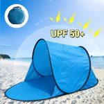 Tenda da spiaggia con protezione solare UPF 50+, con sacchi di sabbia, pali di supporto, picchetti per tenda e corde antivento, adatta per uso all'aperto, campeggio, giardino e picnic | SHEIN ITALIA