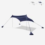 Formentera tenda spiaggia mare gazebo portatile 2,3 x 2,3 m protezione UV antivento