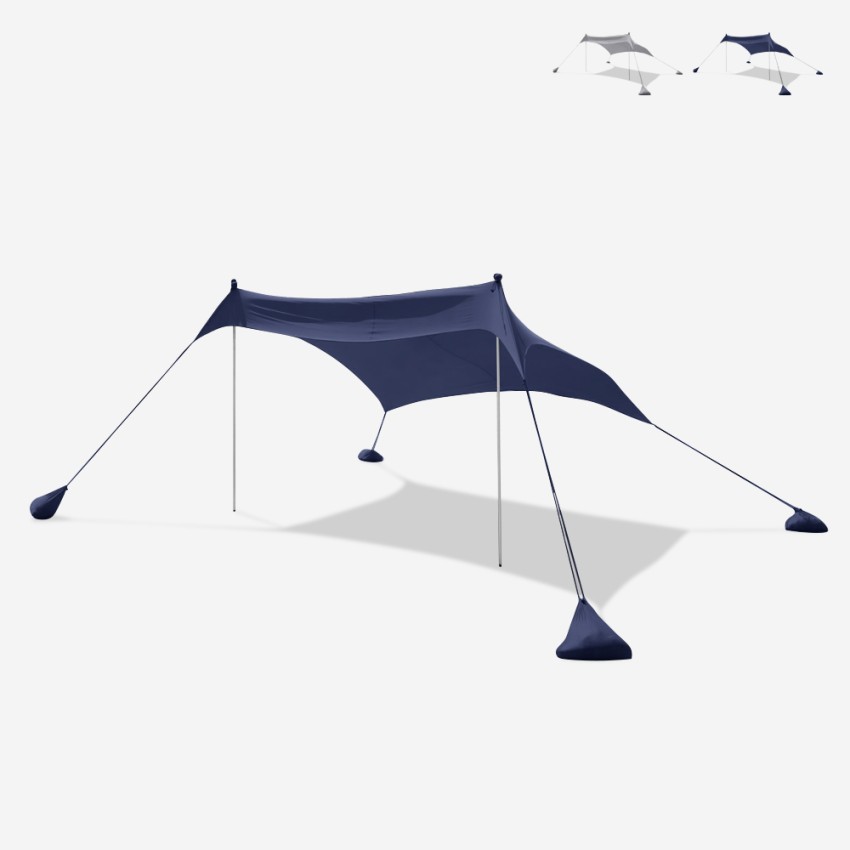 tenda-da-spiaggia-antivento-736rda-1.jpg Formentera tenda spiaggia mare gazebo portatile 2,3 x 2,3 m protezione UV antivento - immagine 1