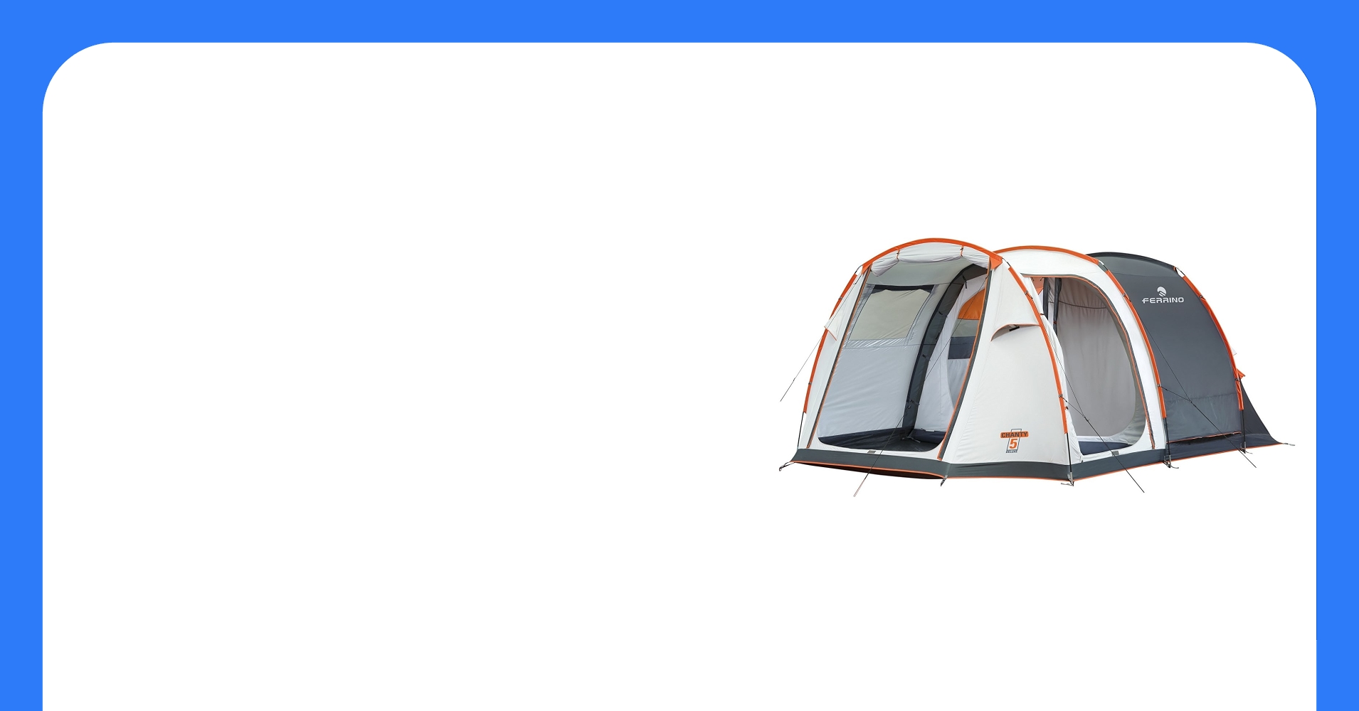 tenda-ferrino-5-posti-904xct-1.jpg Ferrino Chanty 5 Deluxe Family Tenda, Blu, 5 Posti : Amazon.it: Sport e tempo libero - immagine 1