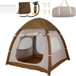 HOMASIS Tenda Gonfiabile da Campeggio 2 4 Posti, 208 x 208 x 196 cm | Tenda Esterna con Pompa Manuale, Copertura Rimovibile, Lucernari e Finestre Traspiranti, Tendone Impermeabile con Borsa : Amazon.it: Sport e tempo libero