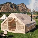 Tenda gonfiabile 4 stagioni impermeabile per famiglie con foro per stufa, grande tenda ad aria con pompa antivento popup installazione rapida : Amazon.it: Sport e tempo libero