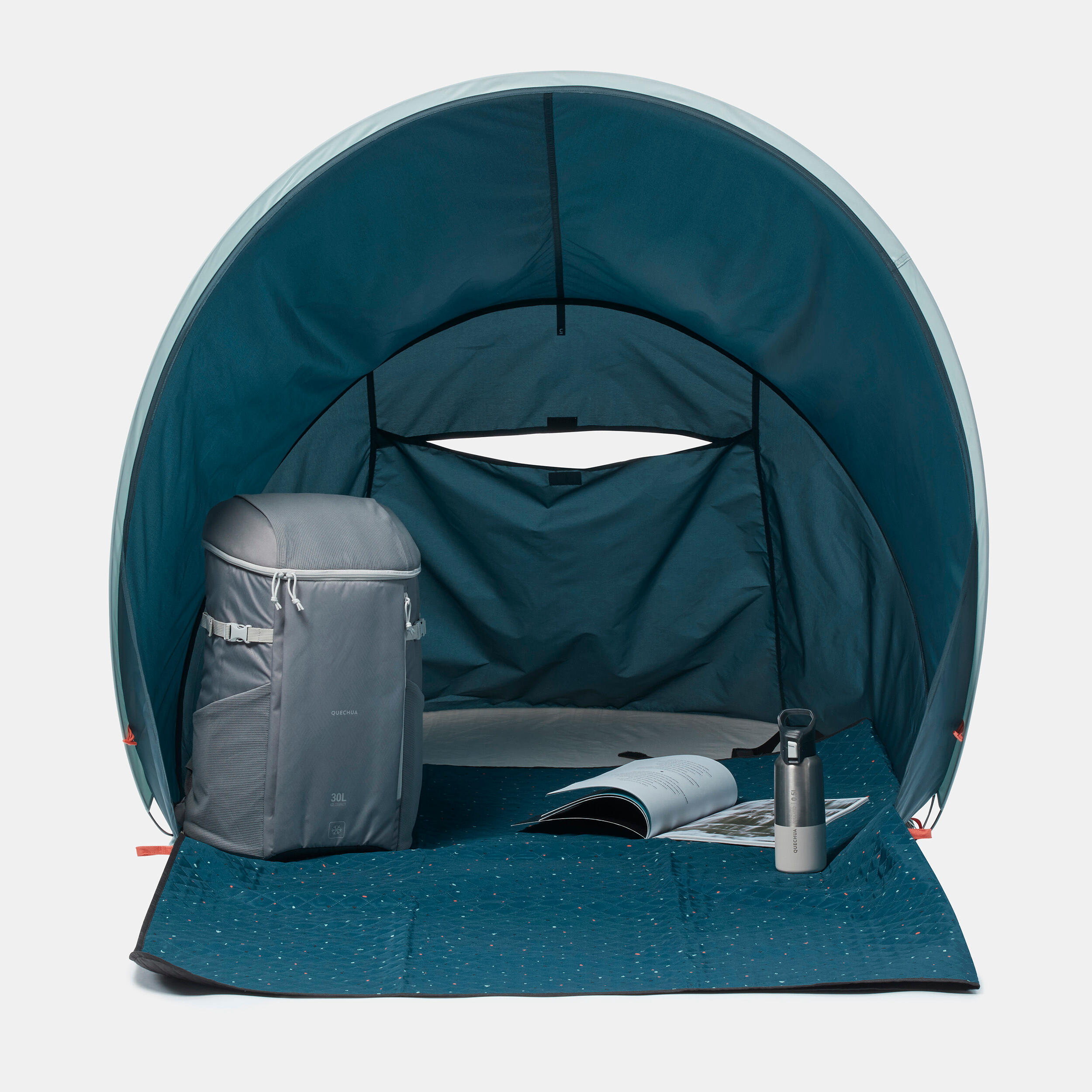 tenda-parasole-decathlon-471vme-1.jpg Parasole campeggio 2 SECONDS blu | 1 adulto o 2 bambini - immagine 1