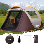 FORMIZON Tenda Campeggio 2 Posti, Tenda Pop Up 250 * 150 * 110cm con Porta a Cerniera, Tenda Trekking per Familiare Picnic in Cortile Parco Spiaggia (Cachi) : Amazon.it: Sport e tempo libero