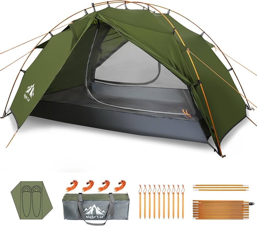 tenda-trekking-947vrr-1.jpg Night Cat Tenda da Campeggio Per 2 Posti: Montaggio Rapido Tende Impermeabile Per Trekking Escursionisti : Amazon.it: Sport e tempo libero - immagine 1