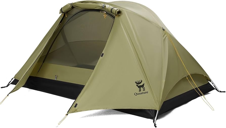 tenda-trekking-ultraleggera-2-posti-422hyu-1.jpg Qunature Tenda da Campeggio, Tenda Trekking 2 Posti Ultraleggera Impermeabile Traspirante, Facile da Installare, per Escursione, Viaggio, Alpinismo, 210x120x95cm, Verde Oliva : Amazon.it: Sport e tempo libero - immagine 1