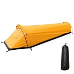 Tenda da campeggio ultraleggera per 1 persona, a strato singolo, impermeabile, per escursioni e escursioni, verde militare (giallo) : Amazon.it: Sport e tempo libero