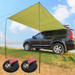 YUNYHAO Tendalino Laterale per Auto per Campeggio All'aperto, Tettoia Pieghevole per Auto con Ventose, Chiodi E Aste per Telo Regolabili, Furgone, Camper, Kit Tendalino Portatile per Camion : Amazon.it: Auto e Moto