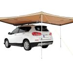 VEVOR Tendalino Laterale per Auto Retrattile 270° 2,5 m, Tendaggio per Auto PU3000 mm UV50+ Impermeabile, Tendalino Ombreggiante Laterale/Posteriore ...