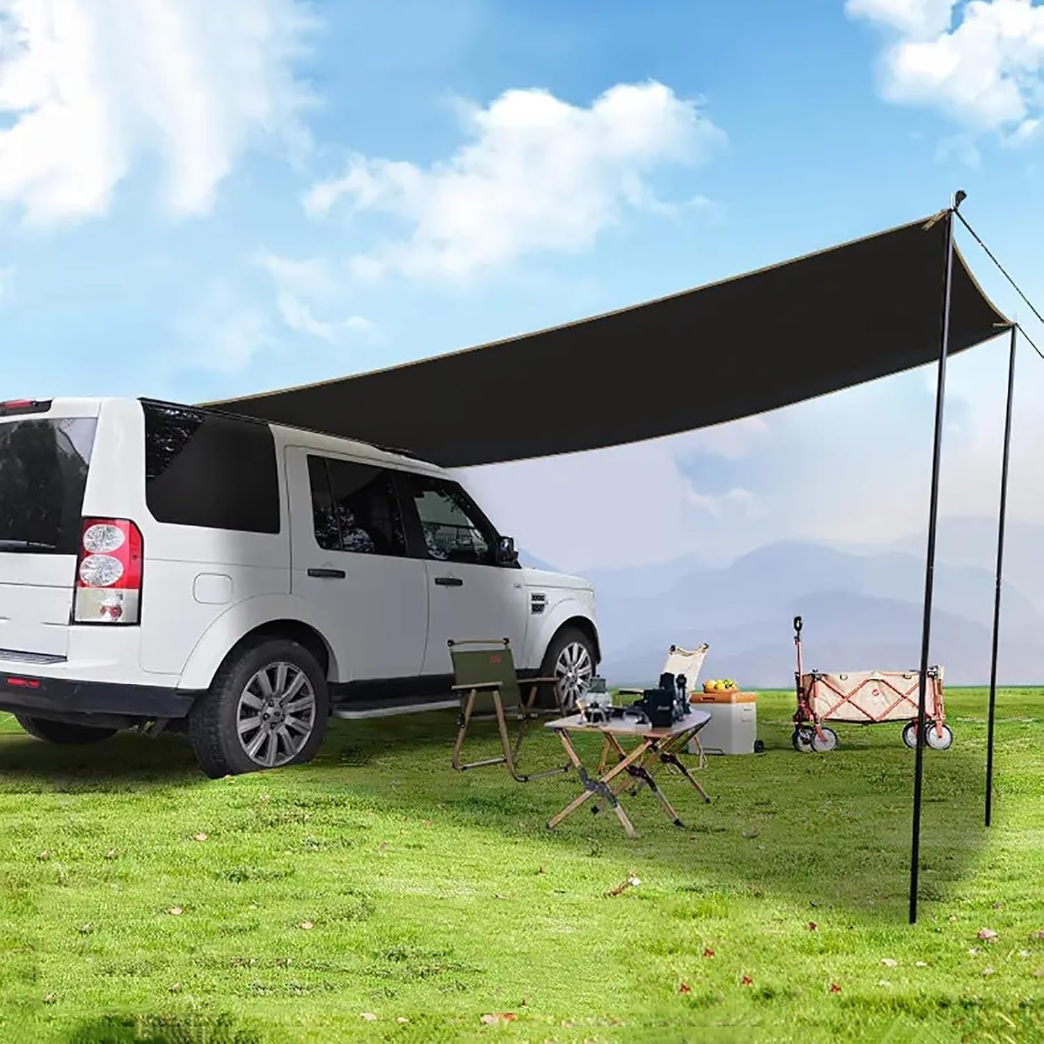 tendalino-auto-877aoe-1.jpg Tendalino per auto (con ventosa portatile), adatto per auto, camper, prati, giardini e campeggio all'aperto (2 x 3 m). - immagine 1