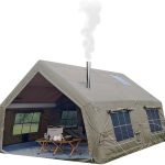 TentHome Tenda da Campeggio 6 8 Posti Gonfiabile Famiglia, Tenda Luxury Facile da Montare 4 stagioni, Glamping con Stufa, Due Stanze, Impermeabile, 600D Oxford, alta 250 cm, Verde (Verde) : Amazon.it: Sport e tempo libero