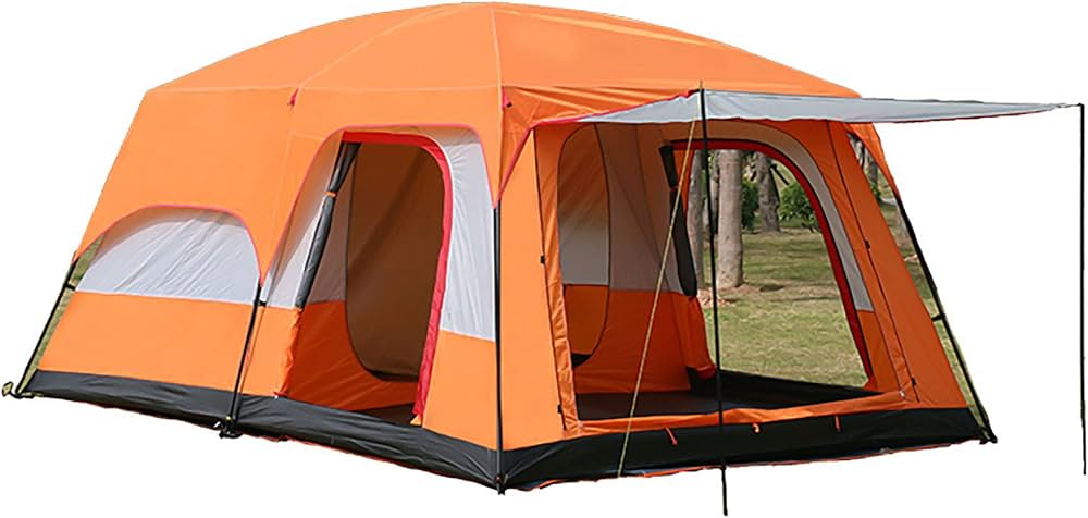 tende-da-campeggio-amazon-427djv-1.jpg Tenda da campeggio 2 camere, tende leggere da campeggio, tenda da campeggio in poliestere crittografato 210T per alpinismo in campeggio : Amazon.it: Sport e tempo libero - immagine 1