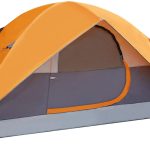 Amazon Basics Tenda da campeggio a cupola con protezione antipioggia e custodia per il trasporto, 3 stagioni, impermeabile, facile da montare, 4 persone, Arancione/Grigio : Amazon.it: Sport e tempo libero
