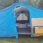 Vendesi carrello tenda Raclet Iris, 4 posti, compreso di veranda ed accessori