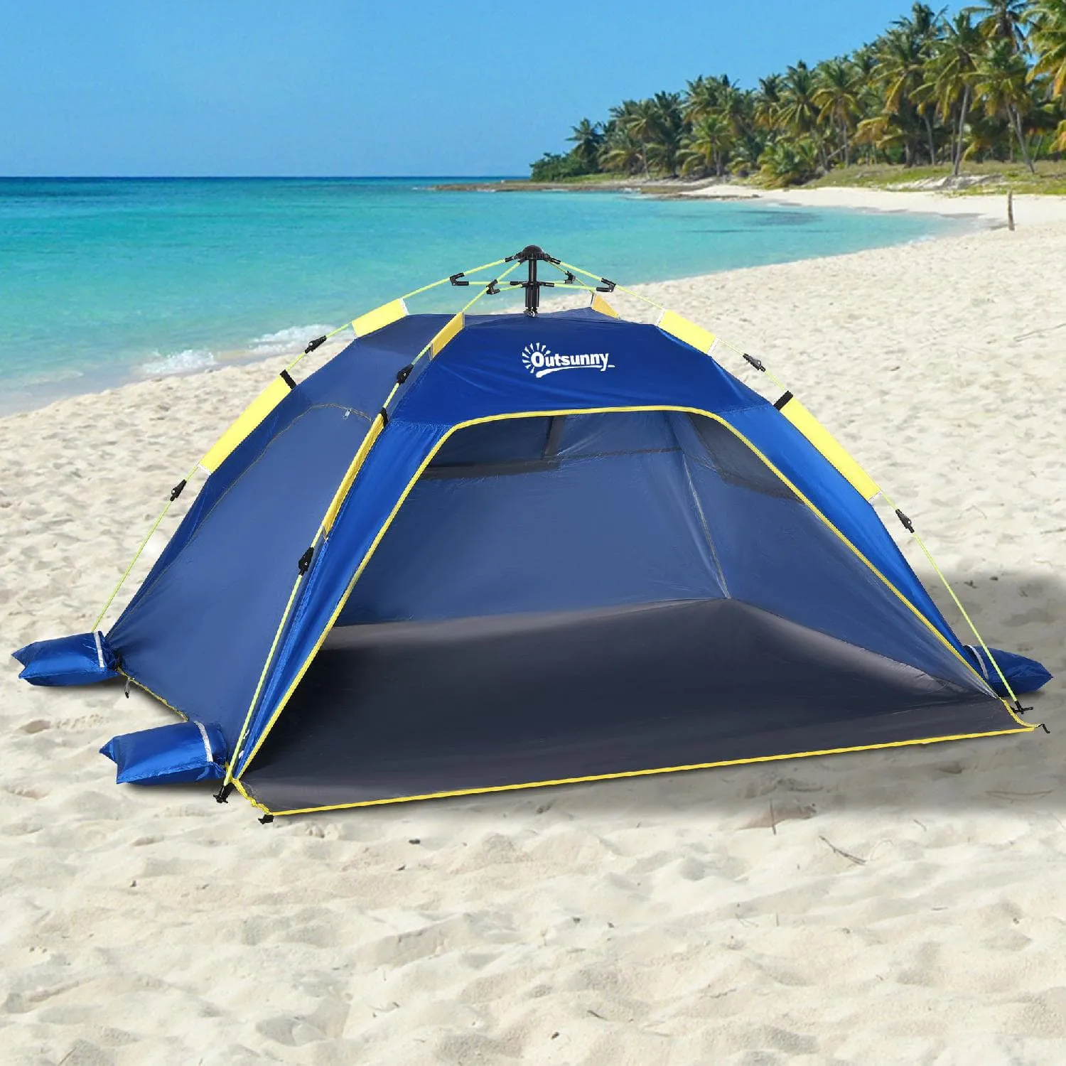 tende-da-spiaggia-parasole-538vwq.webp VivaGarden Tenda da Spiaggia Pop Up con Finestre Traforate e Porta Richiudibile 166A - immagine 1