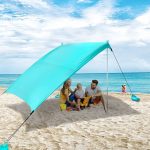 AKLIFFE Tenda da Spiaggia Portatile Tenda Parasole Spiaggia 2.1m x 2.1m Protezione UV UPF 50+ Tenda Mare, con Sacco di Sabbia, Ancora, per Spiaggia, Picnic, Pesca, Campeggio : Amazon.it: Sport e tempo libero