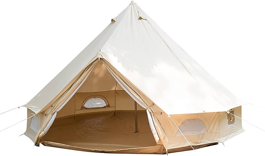 tende-glamping-usate-133nqf-1.jpg Tenda In Tela Cotone Con Presa Fornello, Tenda A Campana Impermeabile 20 Piedi Per Glamping, Tenda Yurta Campeggio All'Aperto Lusso 4 Stagioni 10 12 Persone, Ideale Il Campeggio In Famiglia : Amazon.it: Sport - immagine 1