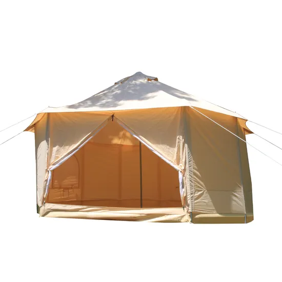 tende-glamping-usate-328hrn.webp Tende Yurt Mongole in Tela Quattro Stagioni Usate in Legno di Cina in Vendita - immagine 1
